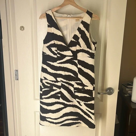 Michael Kors Dresses Michael Kors Brown And White Sheath Mini